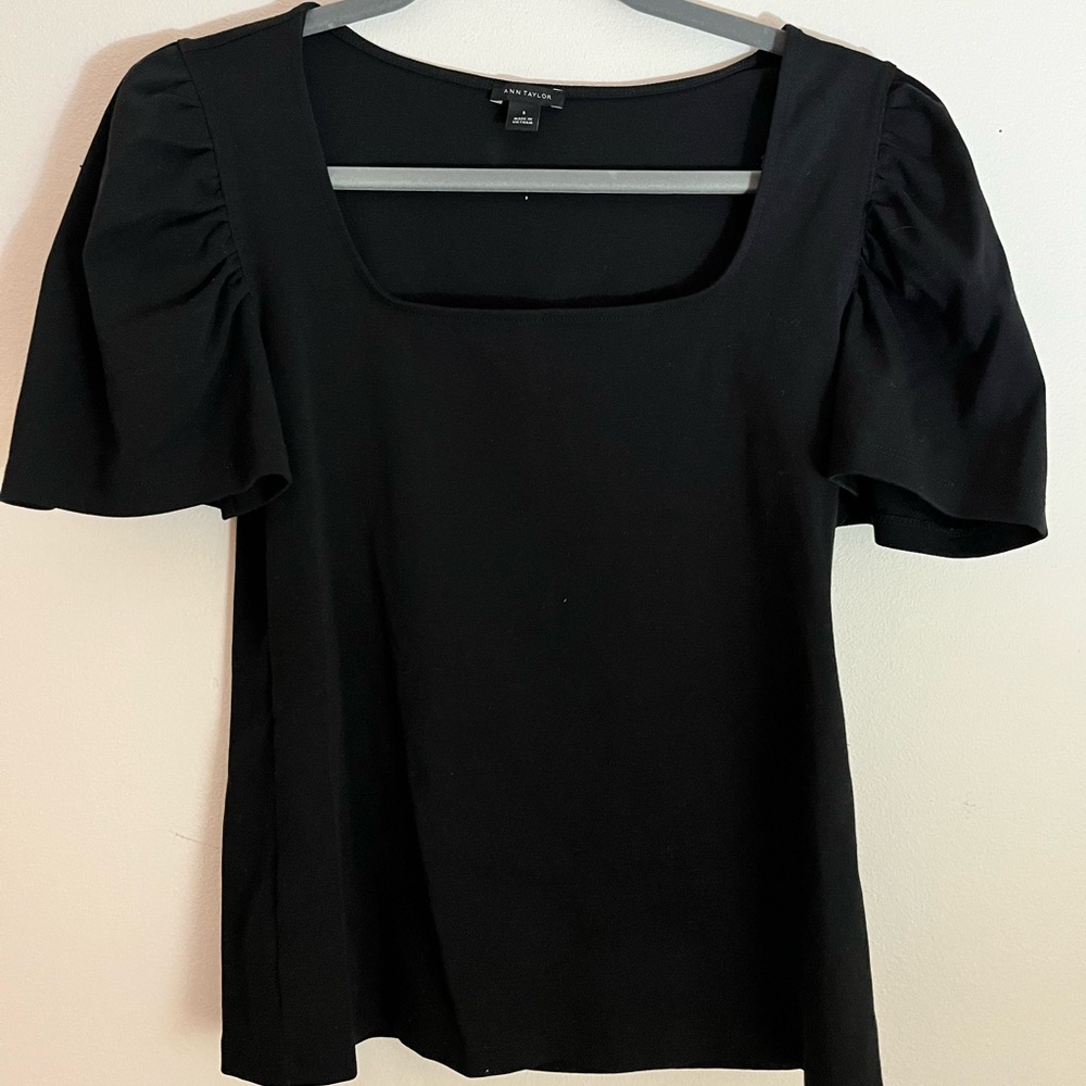 Black Banana Republic Top, Puffy Sleeves
